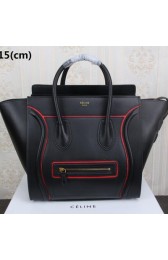 Celine Luggage Mini Tote Bag Original Leather CLY33081L Black VS07055