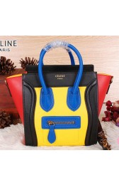 Celine Luggage Nano Bag Ferrari Leather CL3308S Yellow&Black&Red VS07531
