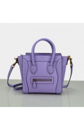 Celine Luggage Nano Bag Original Leather CL88029 Lavender VS05391