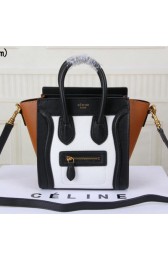 Celine Luggage Nano Bag Original Leather CT3308S White&Black&Brown VS06815