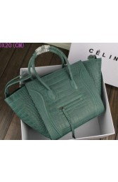 Celine Luggage Phantom Tote Bag Croco Leather CT3341 Green VS06423
