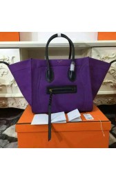 Celine Medium Luggage Phantom Handbag In Purple Canvas CT169952 VS06450