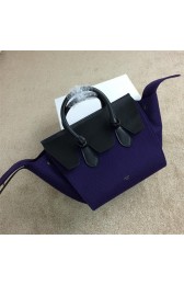 Celine Tie Nano Top Handle Bag Flannelette 98313 Violet VS09470