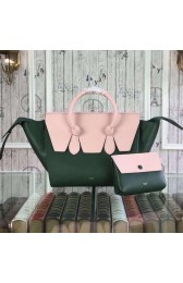 Celine Tie Top Handle Bags Original Leather CT98314 Green&Pink VS06547