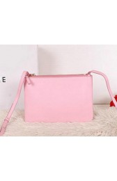 Celine Trio Calfskin Leather Shoulder Bag C27002 Pink VS01835