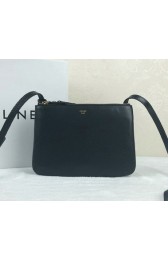Celine Trio Original Leather Shoulder Bag C98317 Black VS06895
