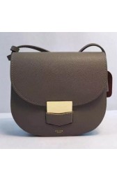 Celine Trotteur Bag Calfskin Leather CTA8002 Khaki VS07466