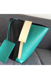 Celine Twisted Cabas Green and Black Smooth Calfskin 030403 VS01987