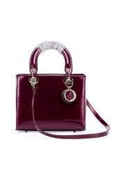 Cheap Christian Dior Patent Leather Mini Lady Dior Bag CD6325 Burgundy VS00026