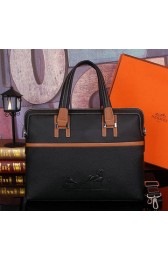 Cheap Replica Hermes Briefcase Original Calf Leather HM9828 Black VS05196