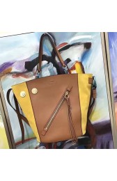 Chloe Calfskin Leather Shopping Tote Bag Camel C250301 VS00065