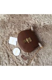 Chloe Drew Calf Leather Shoulder Bag Tan 151050 VS03672