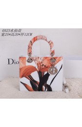 Christian Dior Alstroemeria Flower Lady Dior Bag CD0523 Orange VS09409