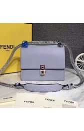 Copy Fendi Kan I Small Leather Mini Bag Light Blue 8M03815 VS00312