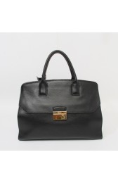 Copy Hot 2014 Prada Original Glace Calfskin Leather Tote Bag BN2682 in Black XZ VS06743