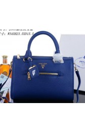 Copy Prada Litchi Leather Top Handle Bags PBL2663 Royal VS05238