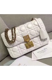 Dior Dioraddict Flap Bag In White Cannage Lambskin D240601 VS09539