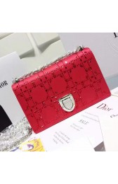 Dior Diorama studded Bag Red Cafskin 311020 VS06435