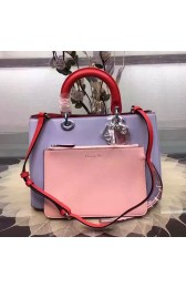 Dior Diorissimo Bag in Skyblue&Pink Smooth Calfskin Leather D0908 VS01001