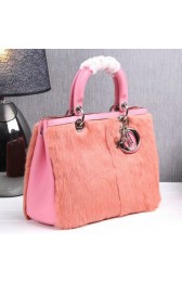 Dior Diorissimo Bags in Rabbit Hair D0902 Pink VS07449