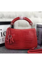 Dior Dune Flap Bag Red Croco Leather D41110 VS03408