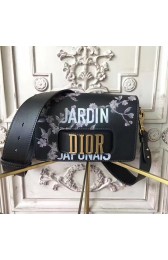 Dior J'adior Flap Bag Black with Flower Print D240608 VS07725
