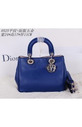 Dior mini Diorissimo Bag Smooth Leather CD0525 Blue VS08711