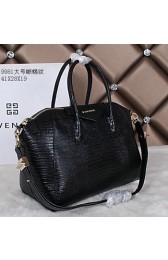 Fake Givenchy Large Antigona Bag Lizard Leather G9981L Black VS01100