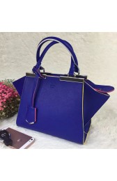 Fendi 3Jours Mini Tote Bag Calfskin Leather Blue 161040 VS07677