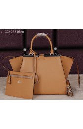 Fendi 3Jours Tote Bag Calfskin Leather F8936 Apricot VS08295