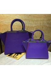 Fendi 3Jours Tote Bag Original Leather Dark Blue F280501 VS07980