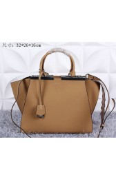 Fendi 3Jours Tote Bag Smooth Leather F8936 Apricot VS09579