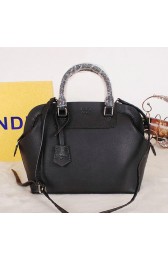 Fendi Adele mini Tote Bag Pebbled Leather 8BHN246 Black VS08968