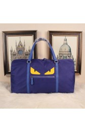 Fendi Bag Bugs Travelling Bag Nylon Fabric FD992122 Blue VS06565
