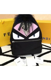 Fendi BUGGIES BACKPACK Nylon FD53330 Black&Pink VS07817