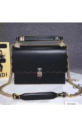 Fendi Kan I Leather Bag Black 8BT283 VS00396