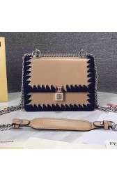 Fendi Kan I Small Leather Mini Bag Beige 8M03814 VS02565