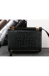 Givenchy Pandora Box Bag Croco Leather G9986 Black VS09084