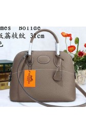 Hermes Bolide 31CM Calfskin Leather Tote Bag H509083 Grey VS01991