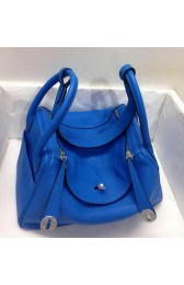 Hermes Lindy 30CM Original Leather Shoulder Bag HLD30 Blue VS07513