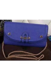 Hermes Passe-Guide Shoulder Bag Calfskin Leather H33225 Blue VS05240