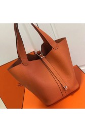 Hermes Picotin Lock 22 Tote Bag Togo Leather Orange HP1112 VS08029