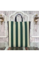 High Imitation Celine Cabas CCEUR Bag Canvas Lambskin 11072 Green VS08037