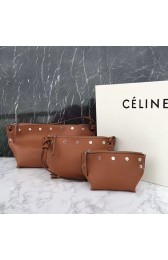 Imitation Celine Sailor Bag With Studs In Natural Calfskin Tian 260710 VS05014