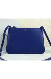 Imitation Celine Trio Original Leather Shoulder Bag C98318 Blue VS07708