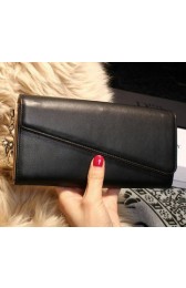 Imitation Dior Diorissimo rencontre Wallet Smooth Calfskin M2202 Black VS05844