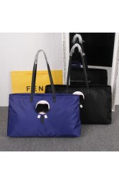 Imitation Fendi KARLITO Fabric Shopper Bag FD2978 Blue VS01398