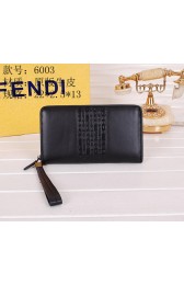 Imitation Fendi Original Leather Clutch F6003 Black VS09078