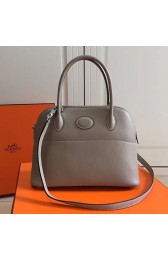 Imitation Hermes Bolide 27 Bag in Grey Swift Leather HB2701 VS05820