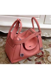 Imitation Hermes Lindy 30CM Original Leather Shoulder Bag HLD30 Pink VS04272